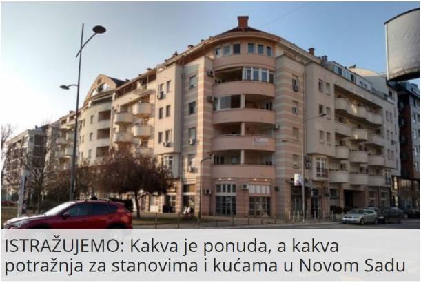 Kakva je ponuda, a kakva potražnja za stanovima i kućama u Novom Sadu
